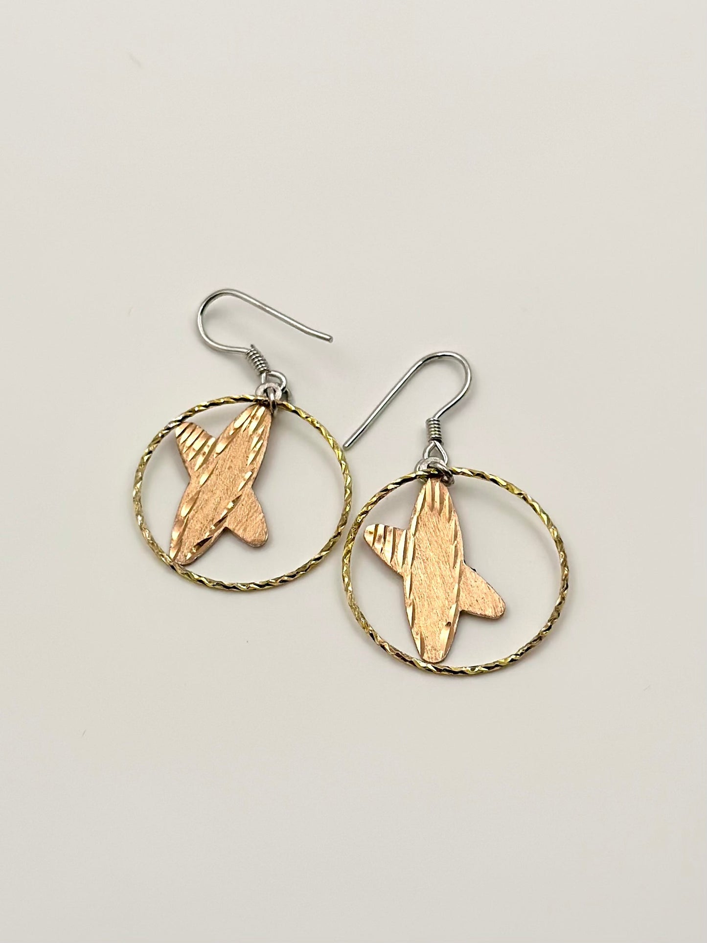 Fiery gold drop earrings in sterling silver