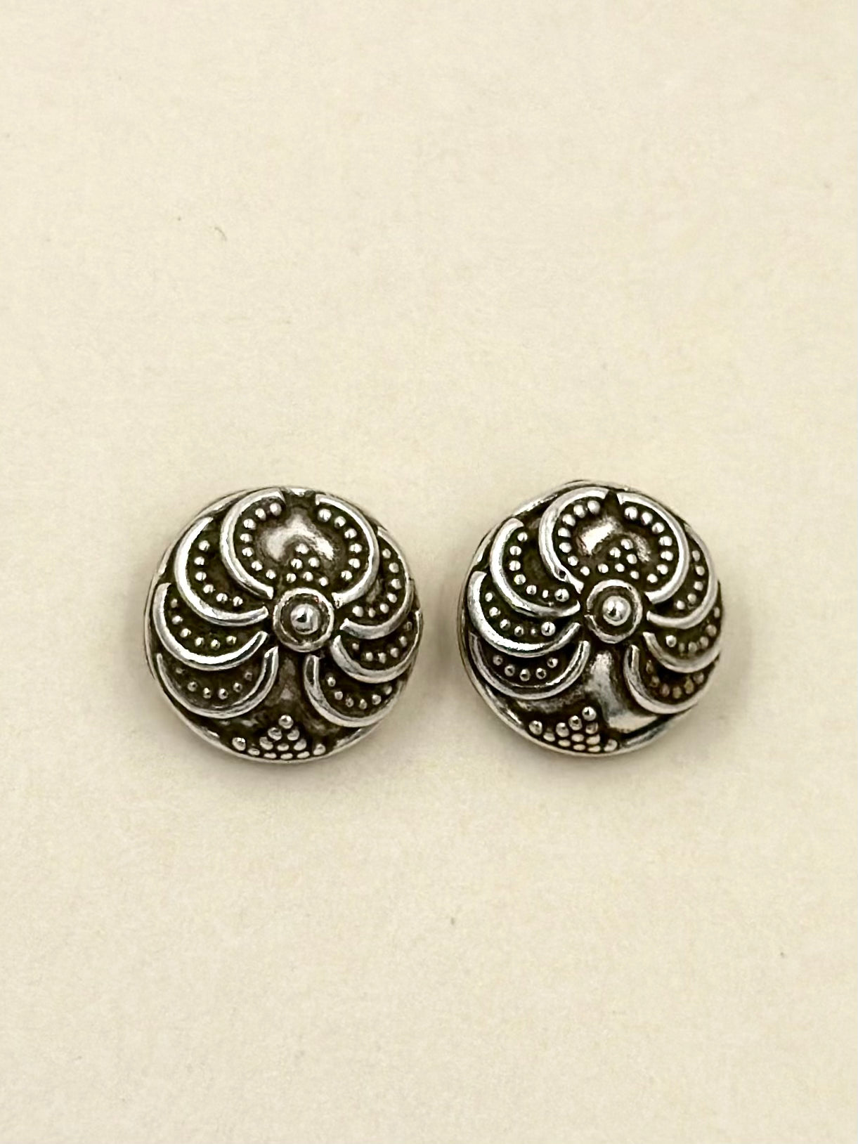 Oxidixsed, scorpion shaped, sterling silver studs