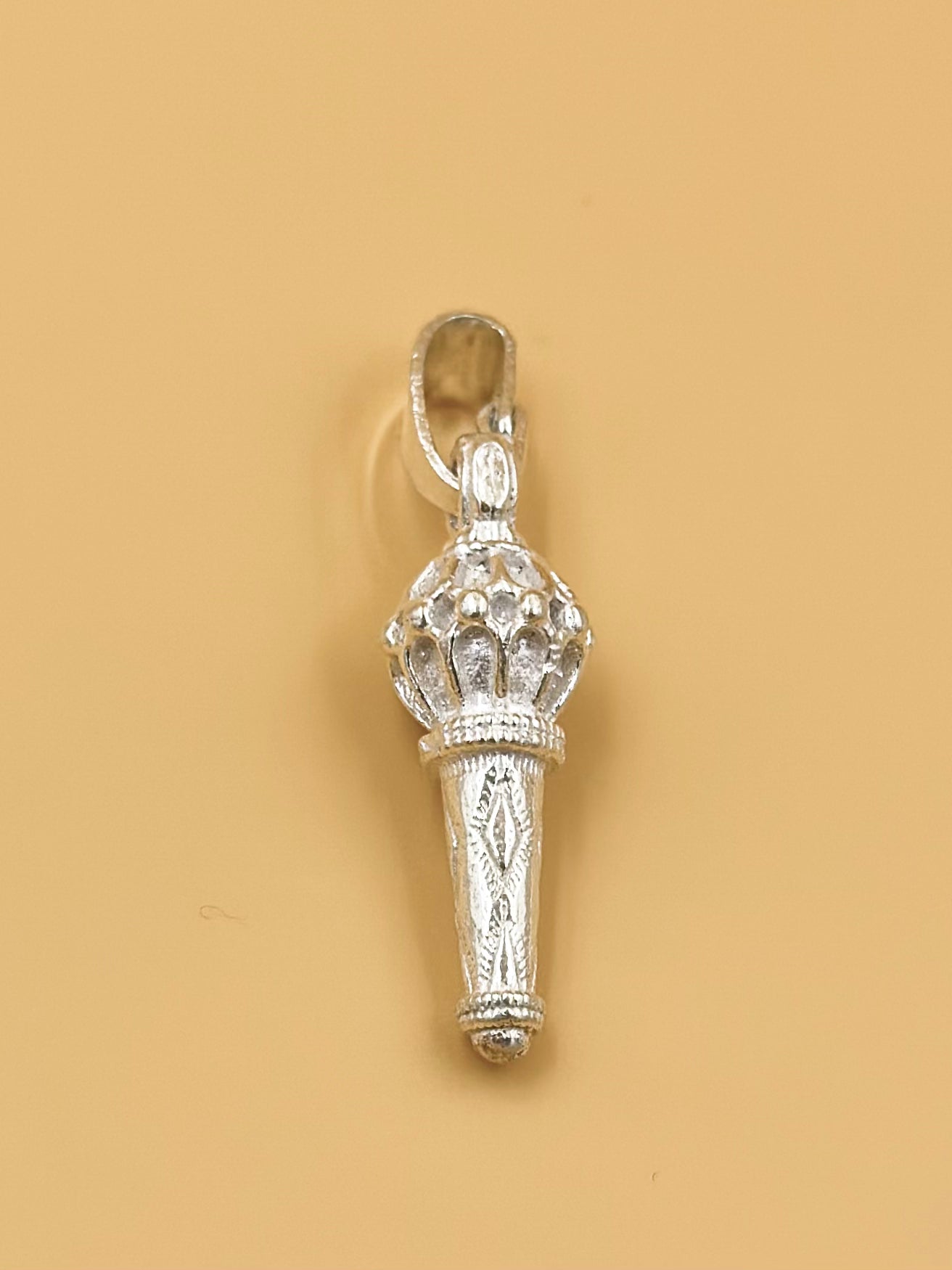 Hanuman gada sterling silver idol pendant