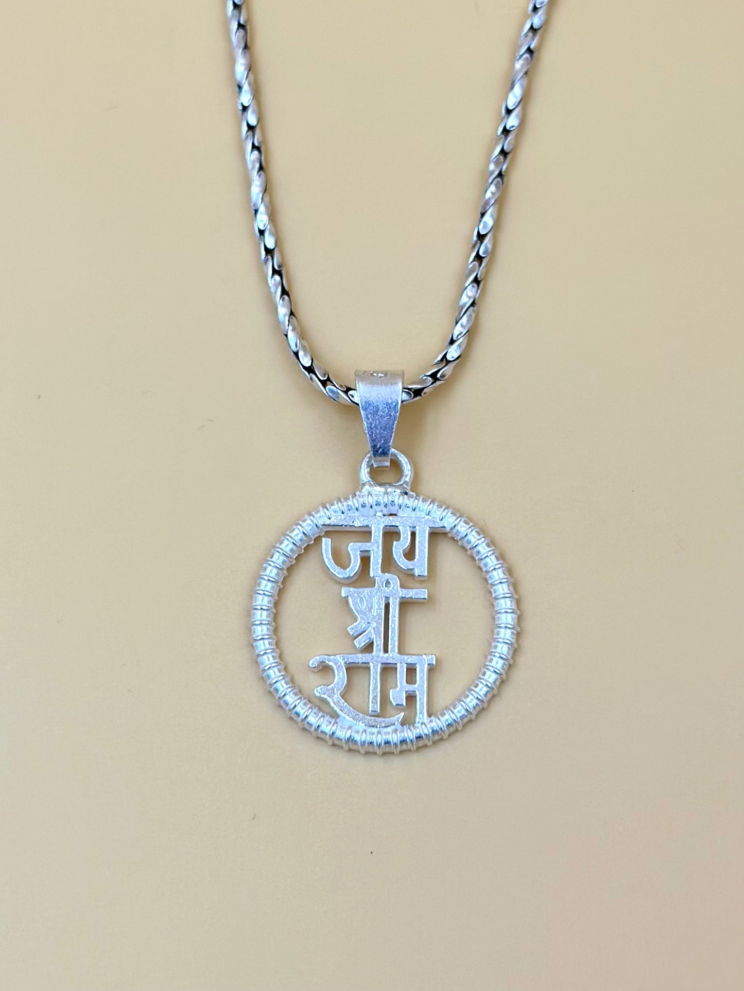 Custom wording sterling silver idol pendant