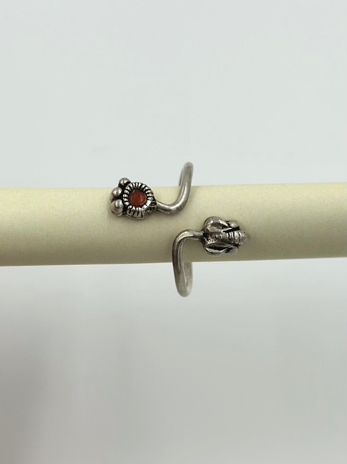 Oxidised sterling silver artisanal ring
