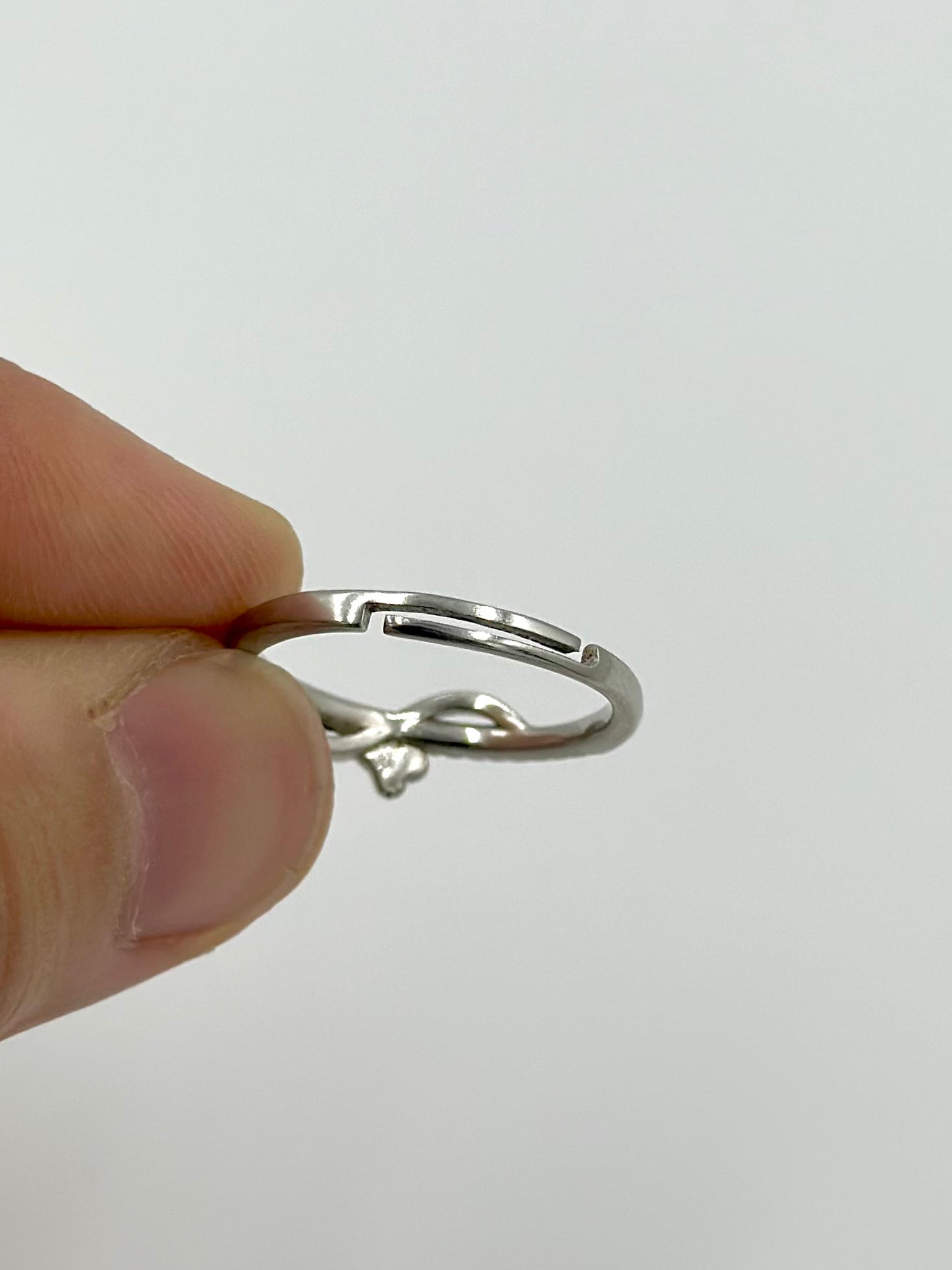 Zircon studded sterling silver artisanal ring