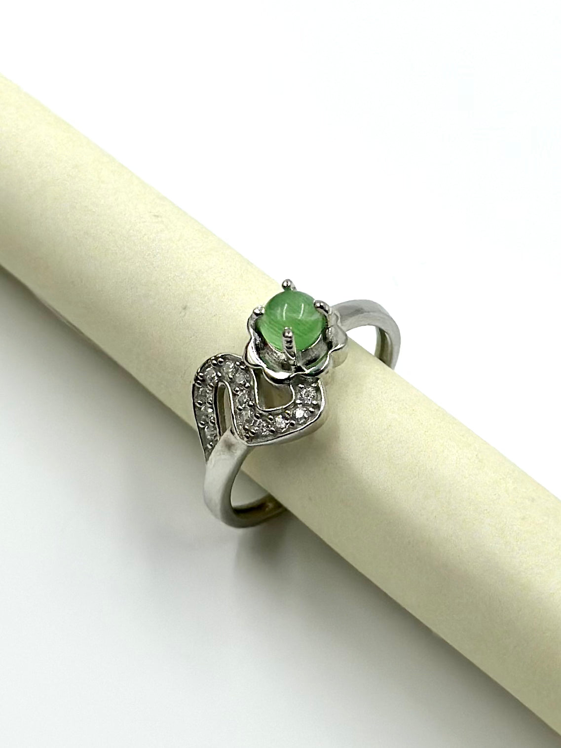 Stone studded sterling silver artisanal ring