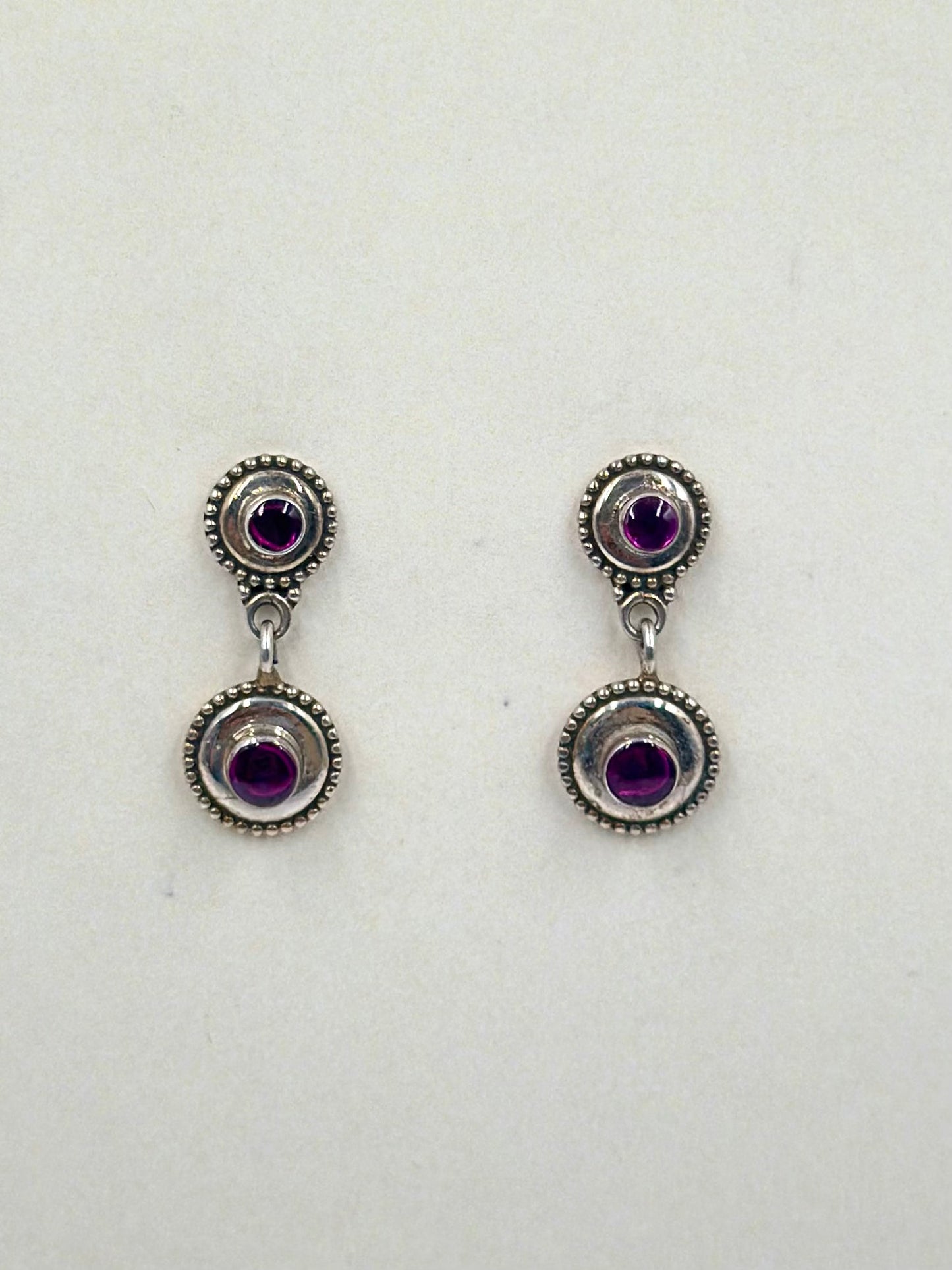 zircon studded, sterling silver studs