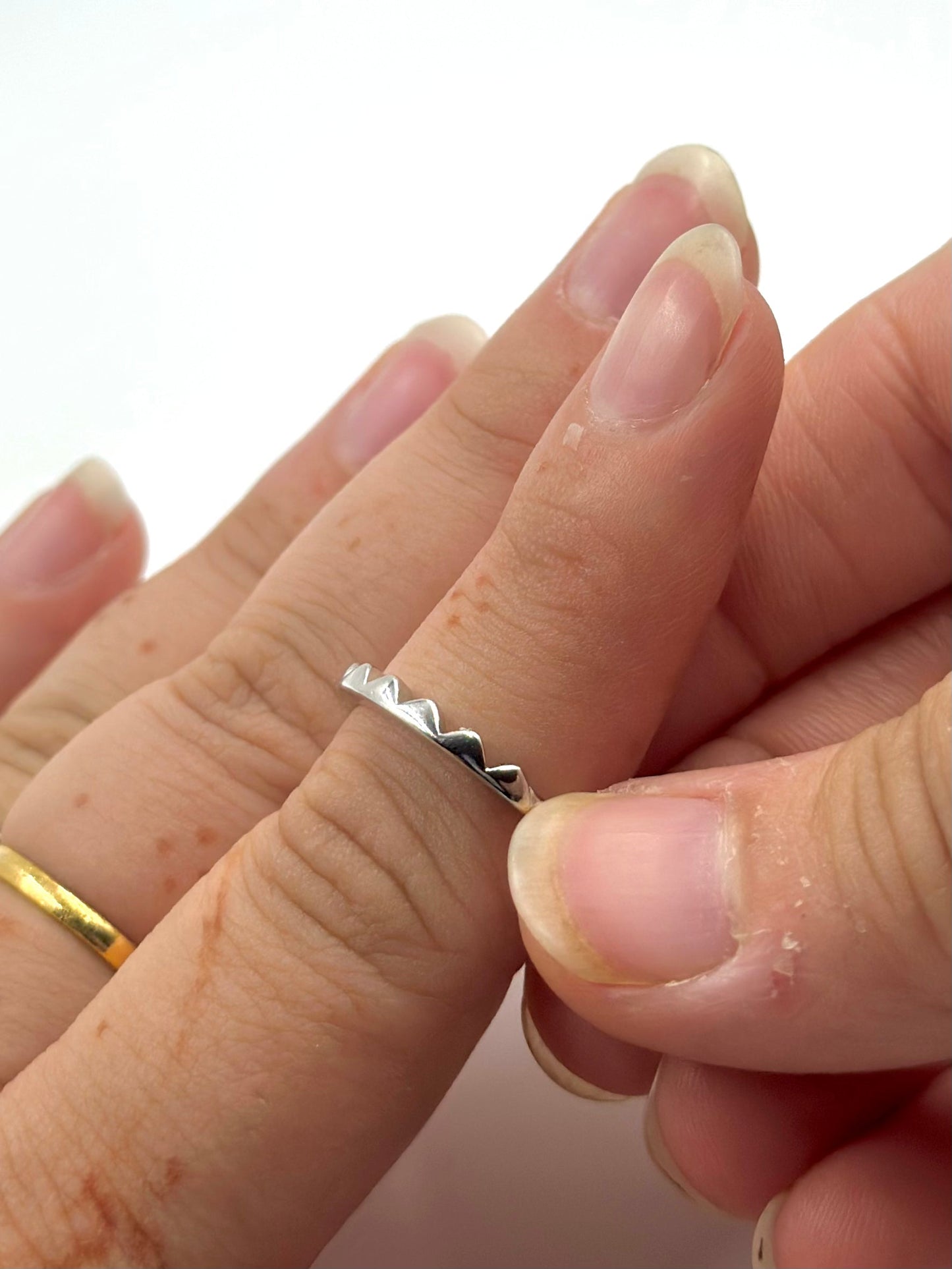 Sterling silver band ring