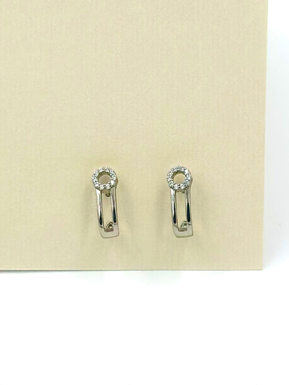 Zircon studded, flower like, sterling silver studs