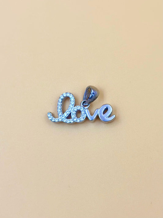 Zircon studded sterling silver pendant