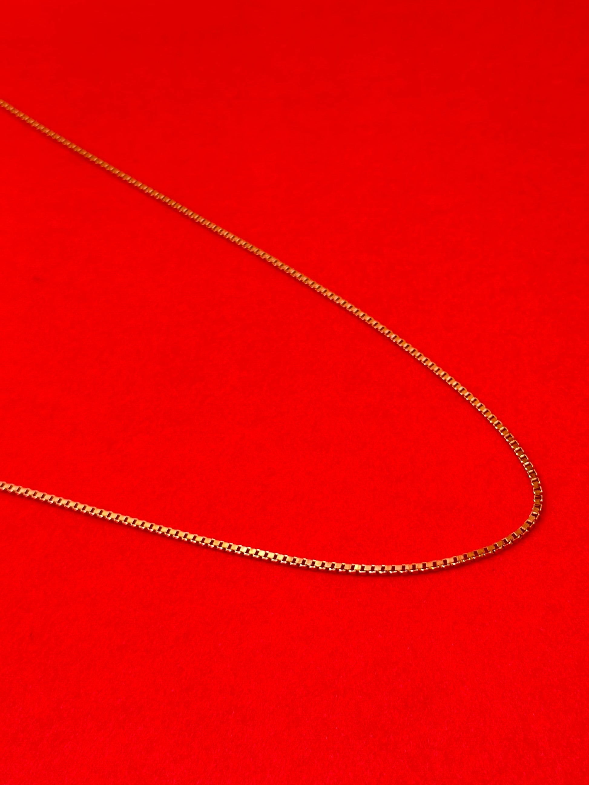 Gold polish, sterling silver box chain