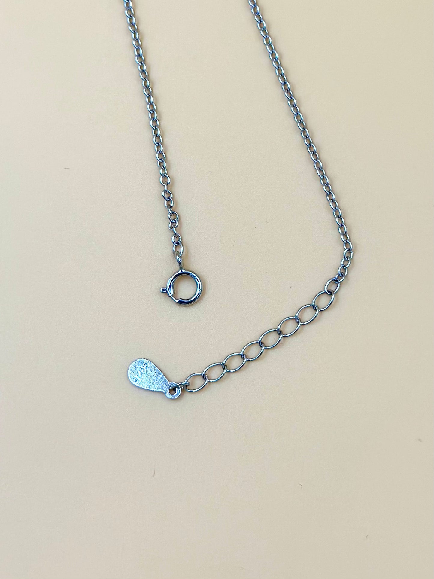 Van cleef style sterling silver pendant chain