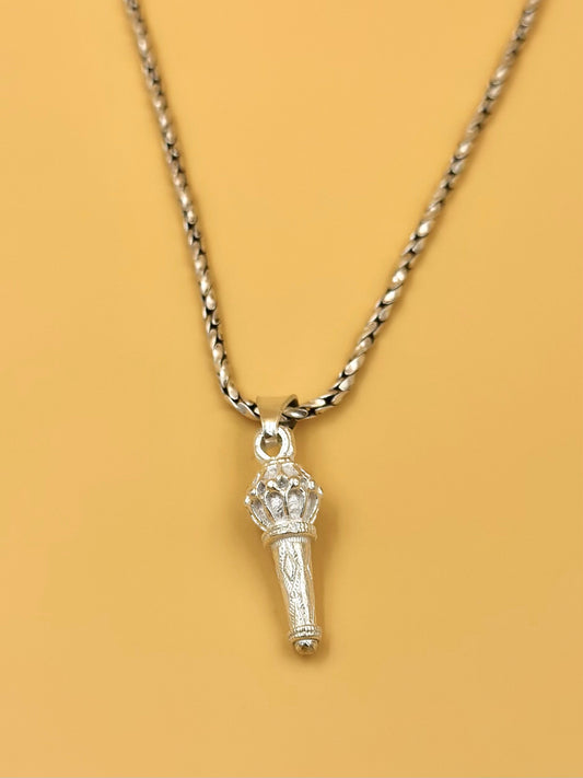 Hanuman gada sterling silver idol pendant