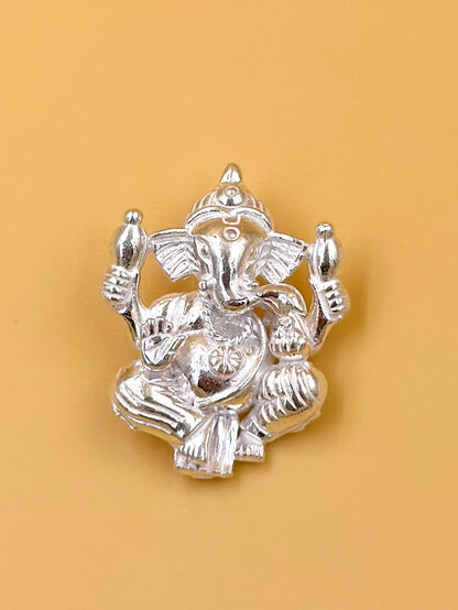 Ganesh ji sterling silver idol pendant