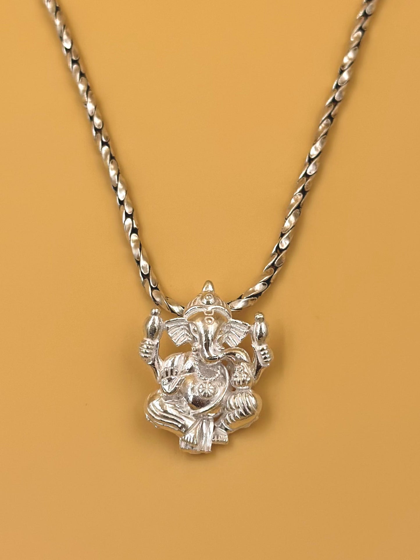 Ganesh ji sterling silver idol pendant