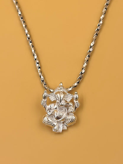 Ganesh ji sterling silver idol pendant