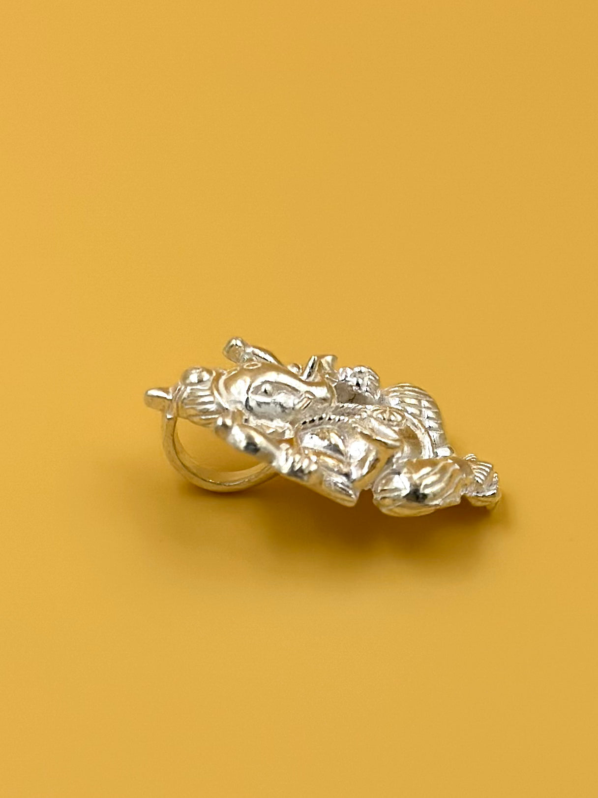 Ganesh ji sterling silver idol pendant