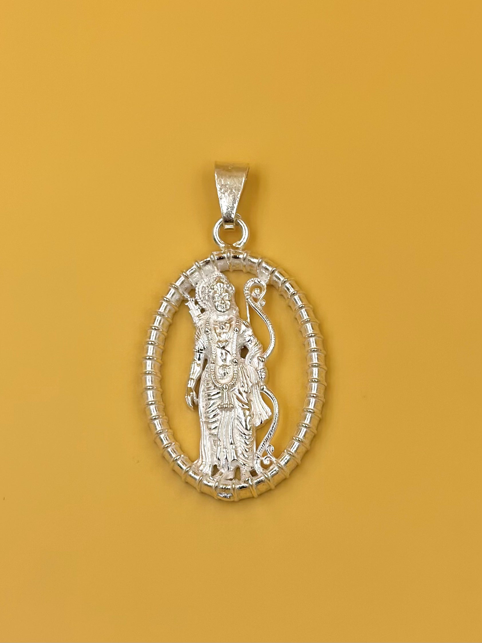 Shree Ram sterling silver idol pendant