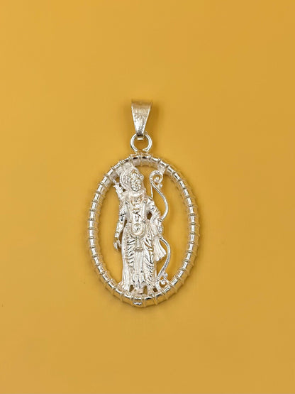 Shree Ram sterling silver idol pendant
