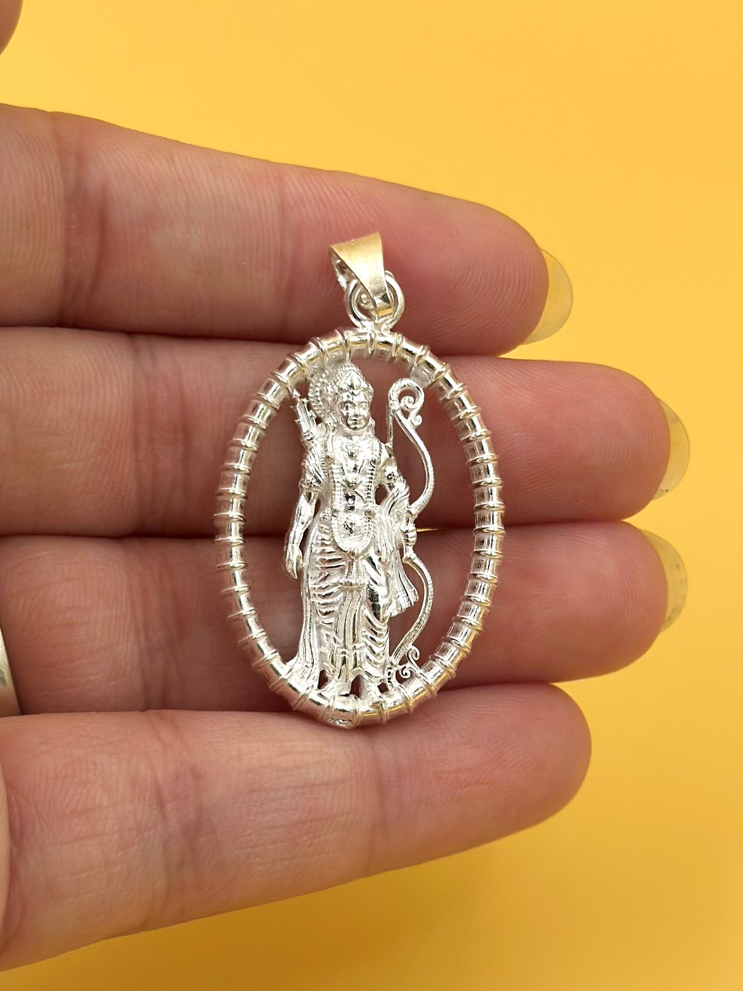 Shree Ram sterling silver idol pendant