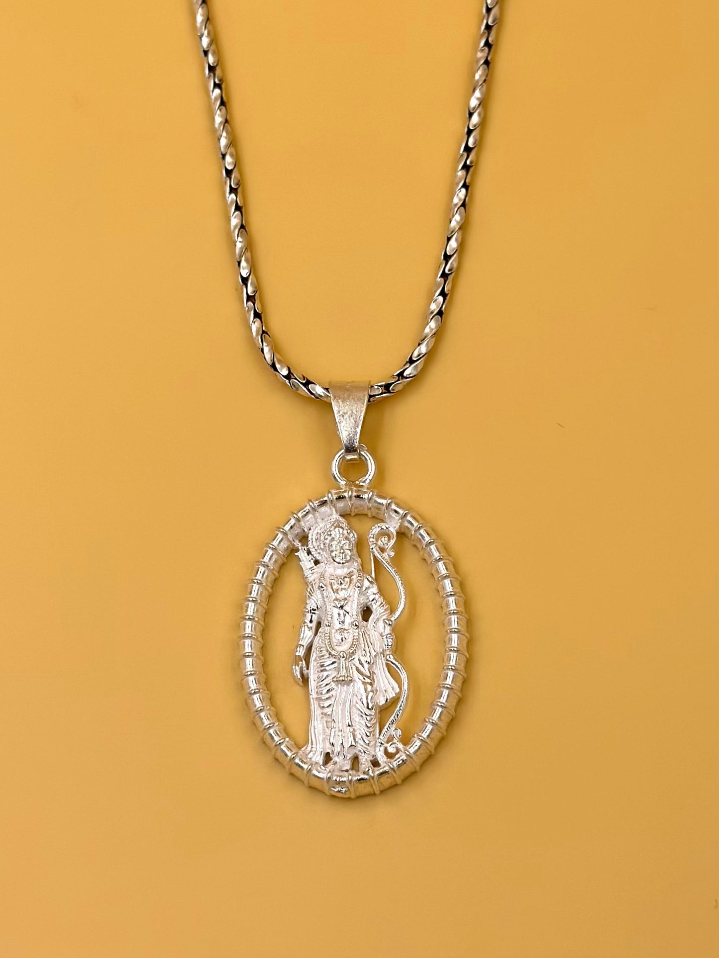 Shree Ram sterling silver idol pendant