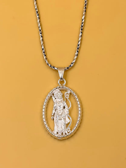 Shree Ram sterling silver idol pendant