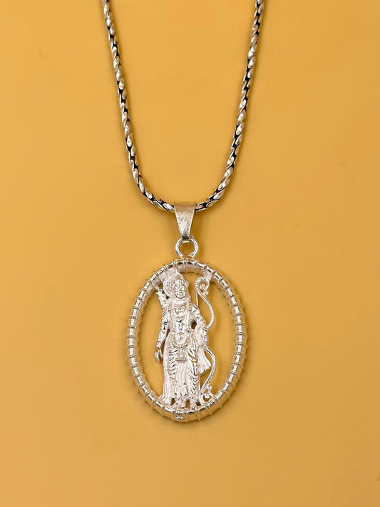 Shree Ram sterling silver idol pendant