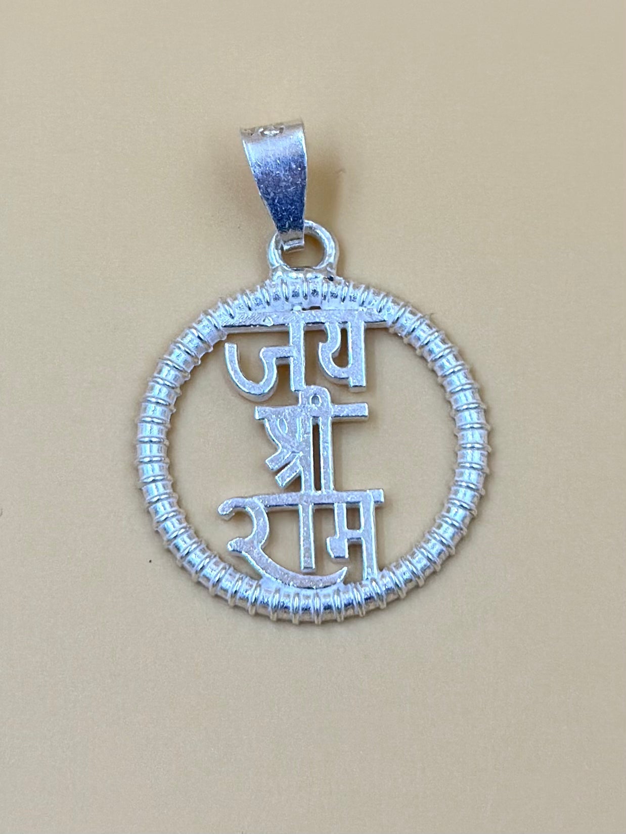 Custom wording sterling silver idol pendant