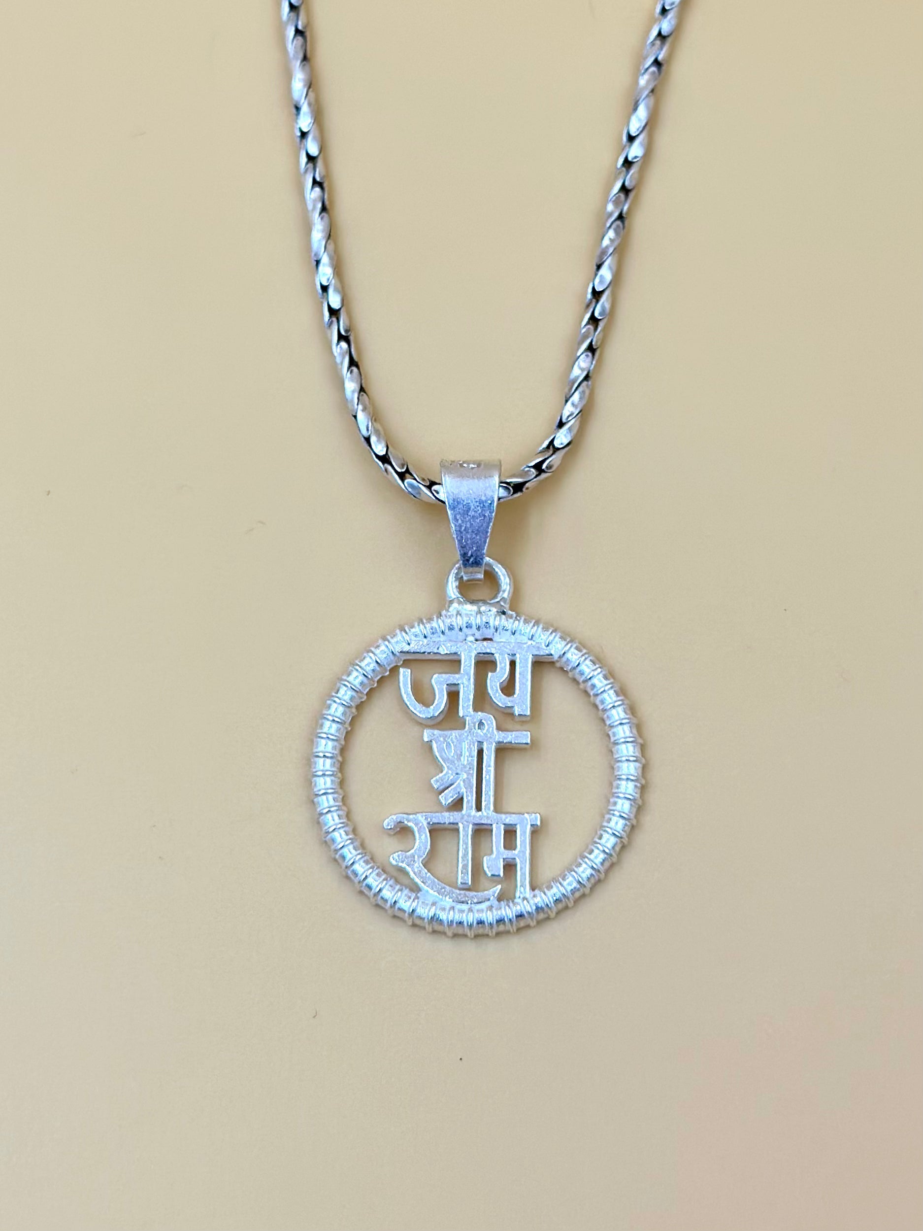 Custom wording sterling silver idol pendant