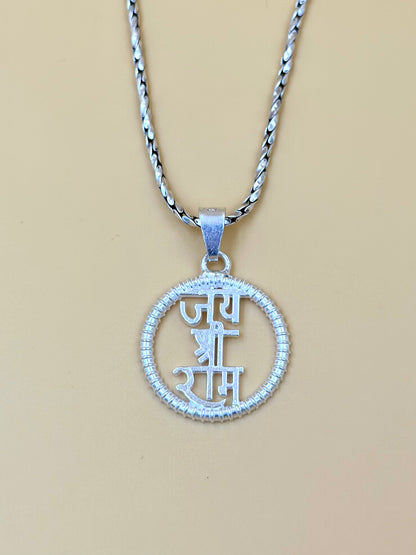 Custom wording sterling silver idol pendant