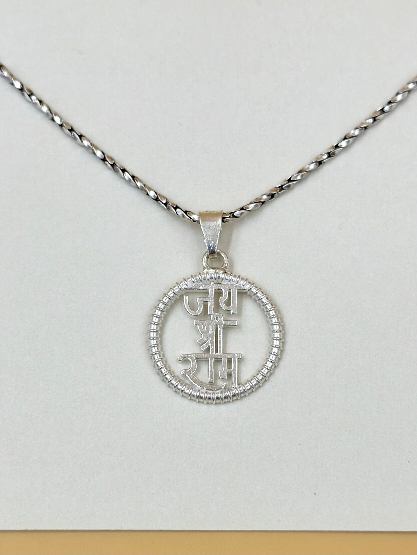 Custom wording sterling silver idol pendant