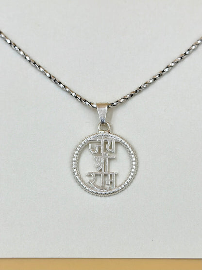 Custom wording sterling silver idol pendant