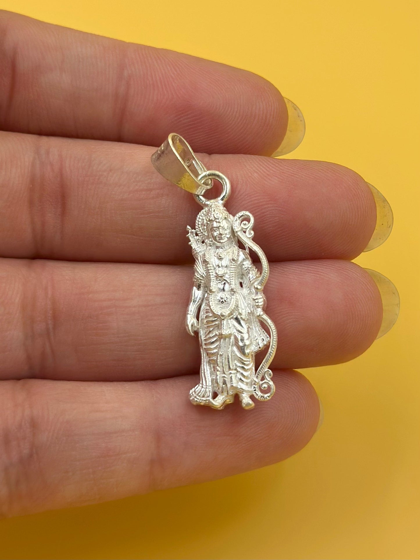 Shree Ram sterling silver idol pendant
