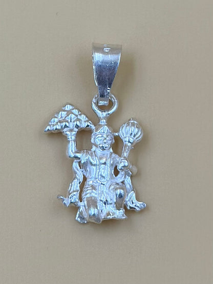 Hanuman ji sterling silver idol pendant