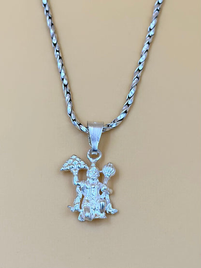 Hanuman ji sterling silver idol pendant
