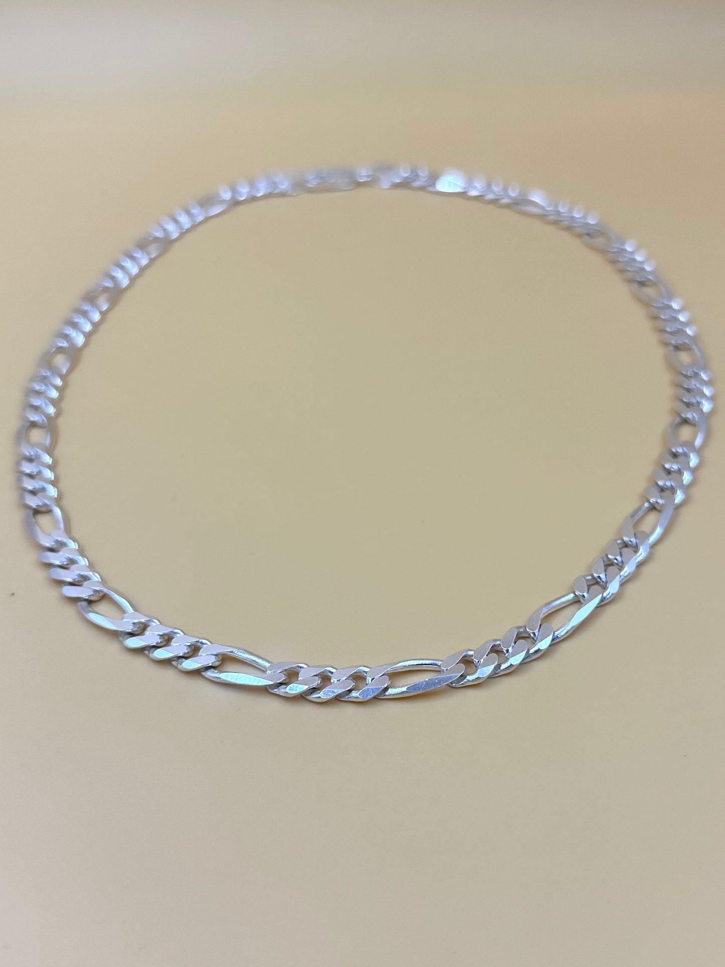 Sterling silver figaro chain