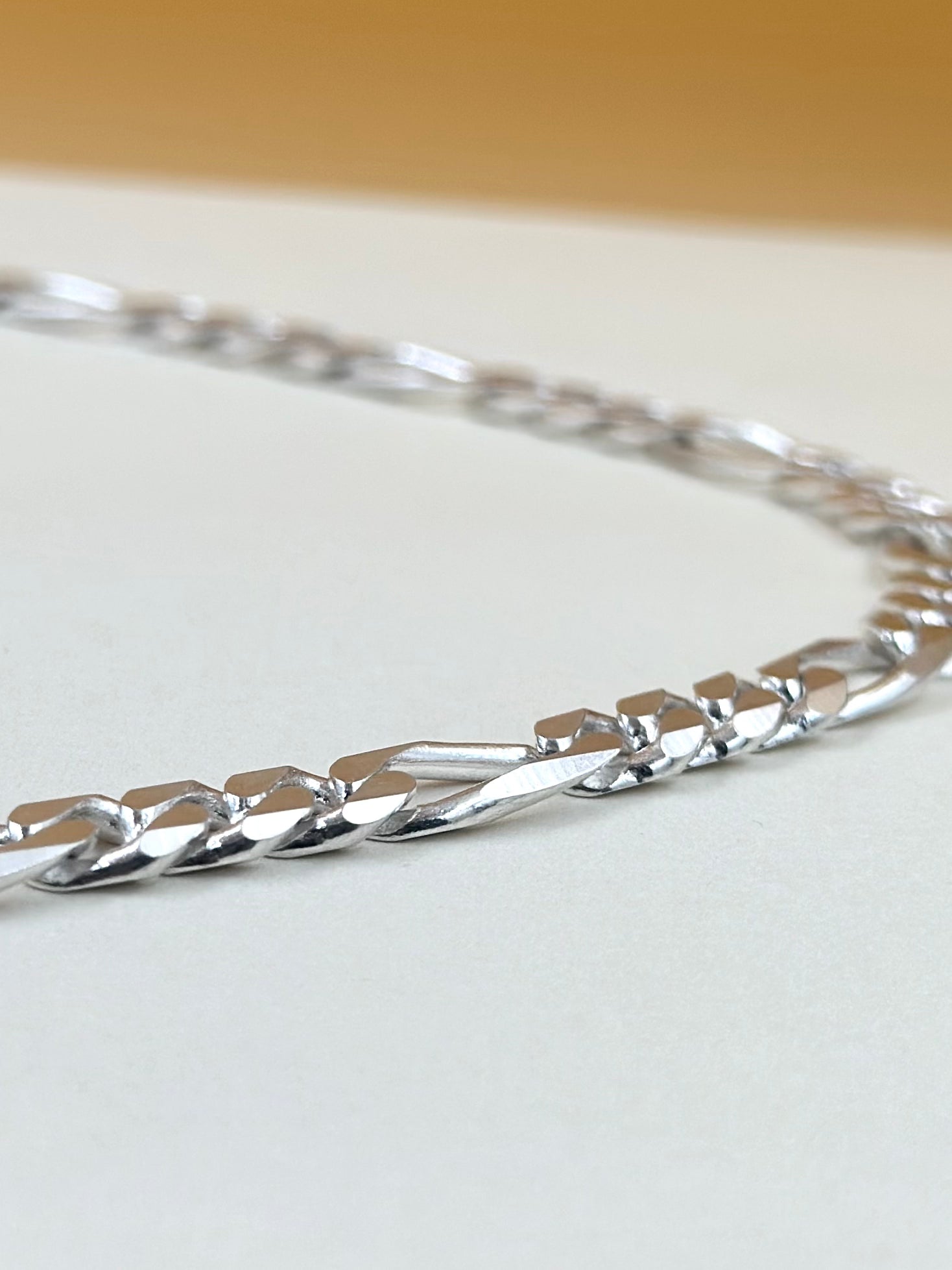 Sterling silver figaro chain