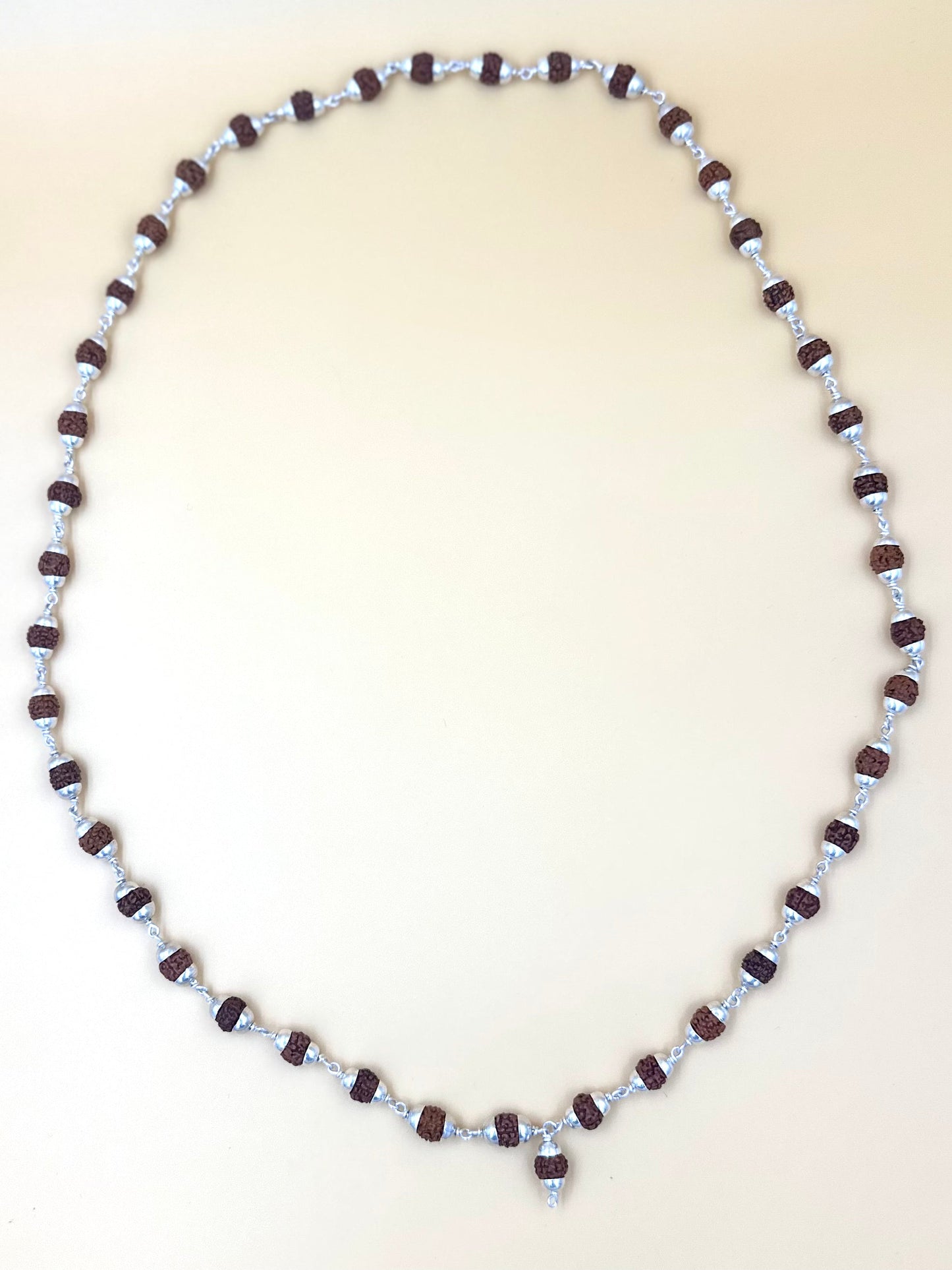 Sterling silver rudraksh chain