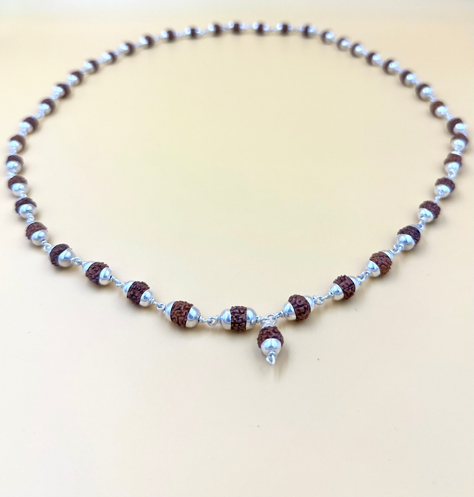 Sterling silver rudraksh chain