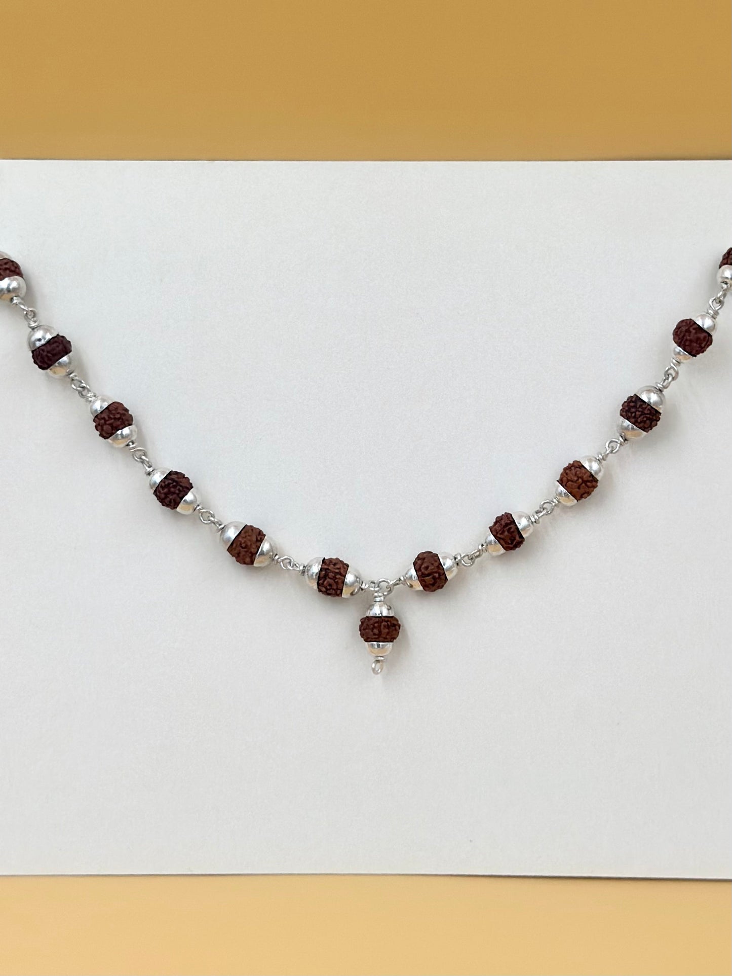Sterling silver rudraksh chain