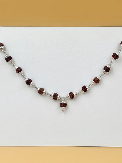 Sterling silver rudraksh chain