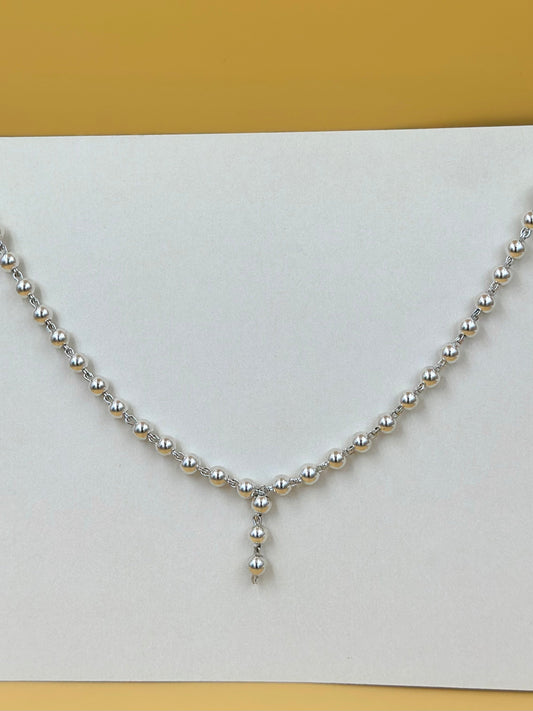 Sterling silver matar mala