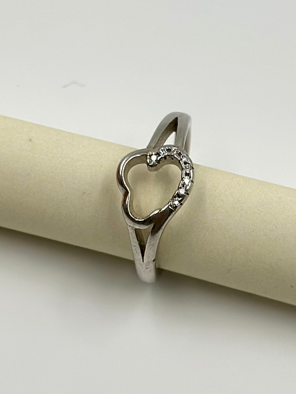 Zircon studded sterling silver artisanal ring