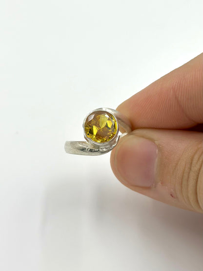 Stone studded, sterling silver gemstone ring