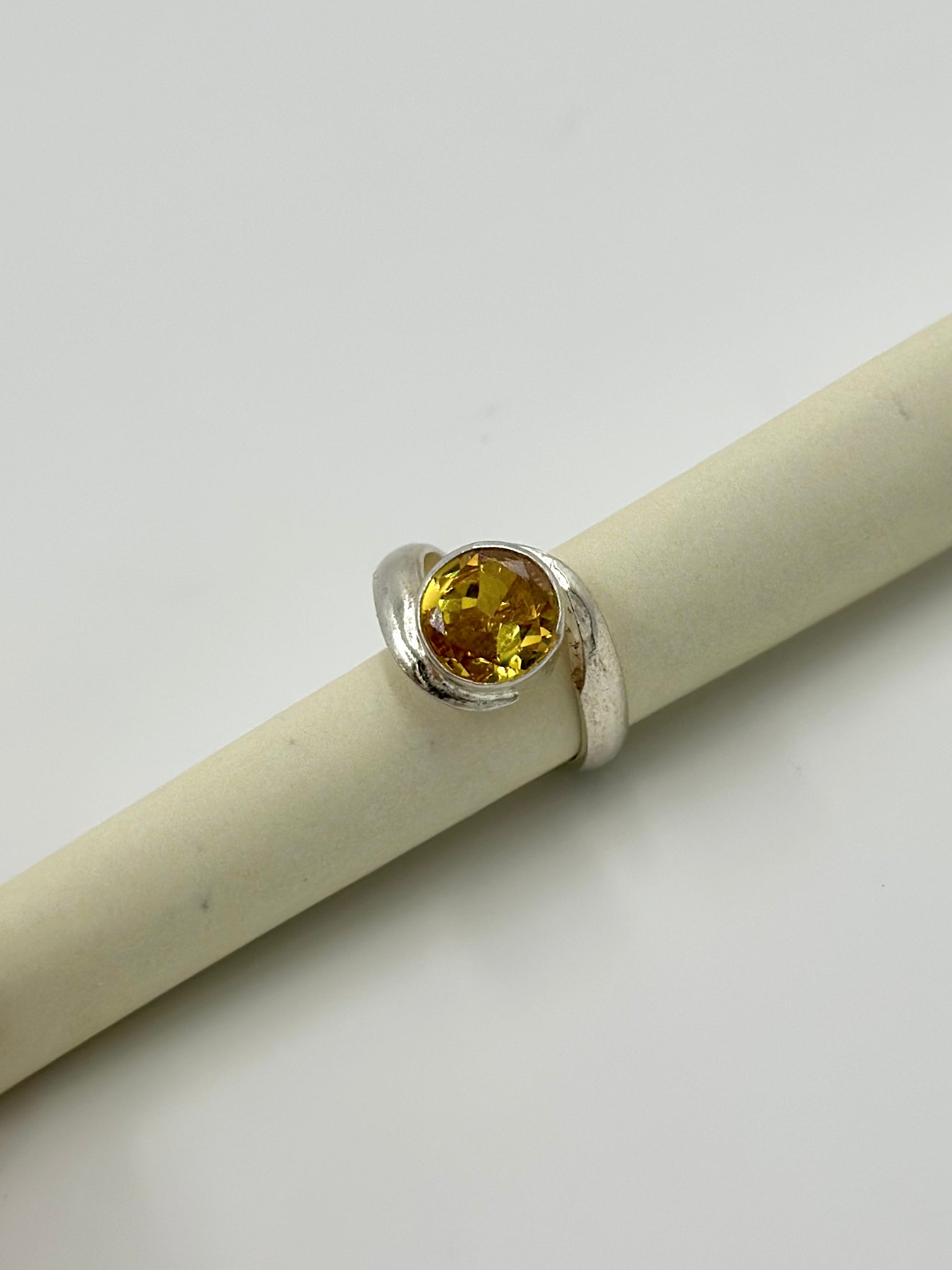 Stone studded, sterling silver gemstone ring