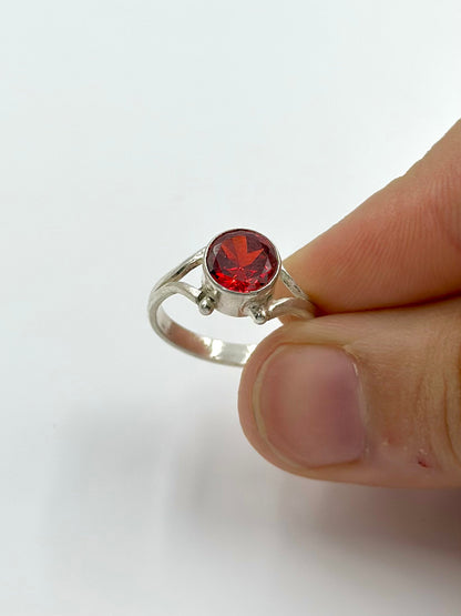 Stone studded, sterling silver gemstone ring