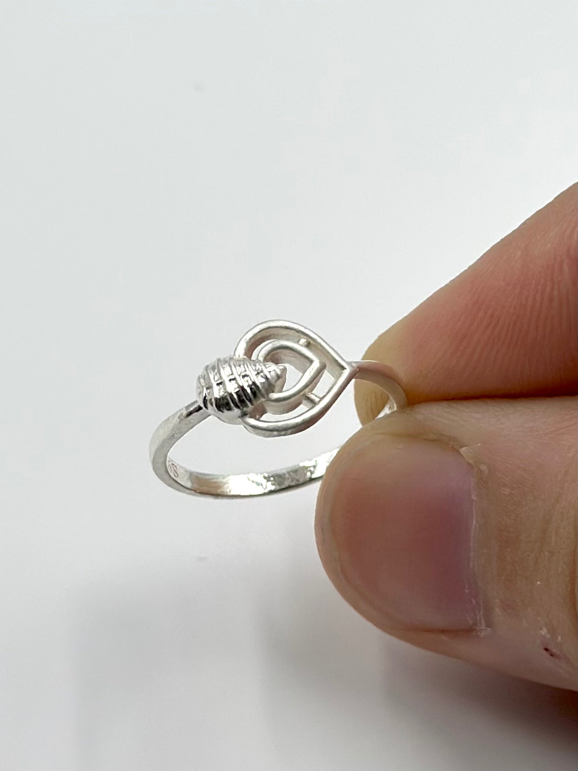 Sterling silver artisanal ring