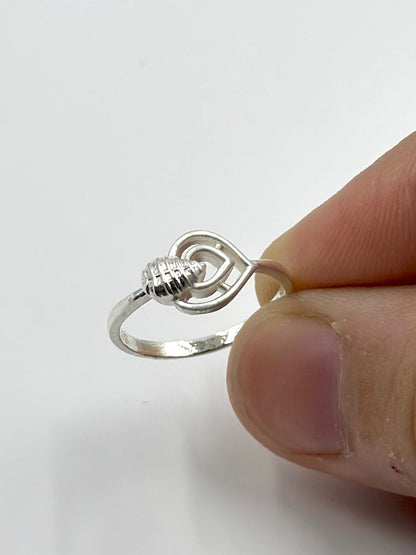 Sterling silver artisanal ring