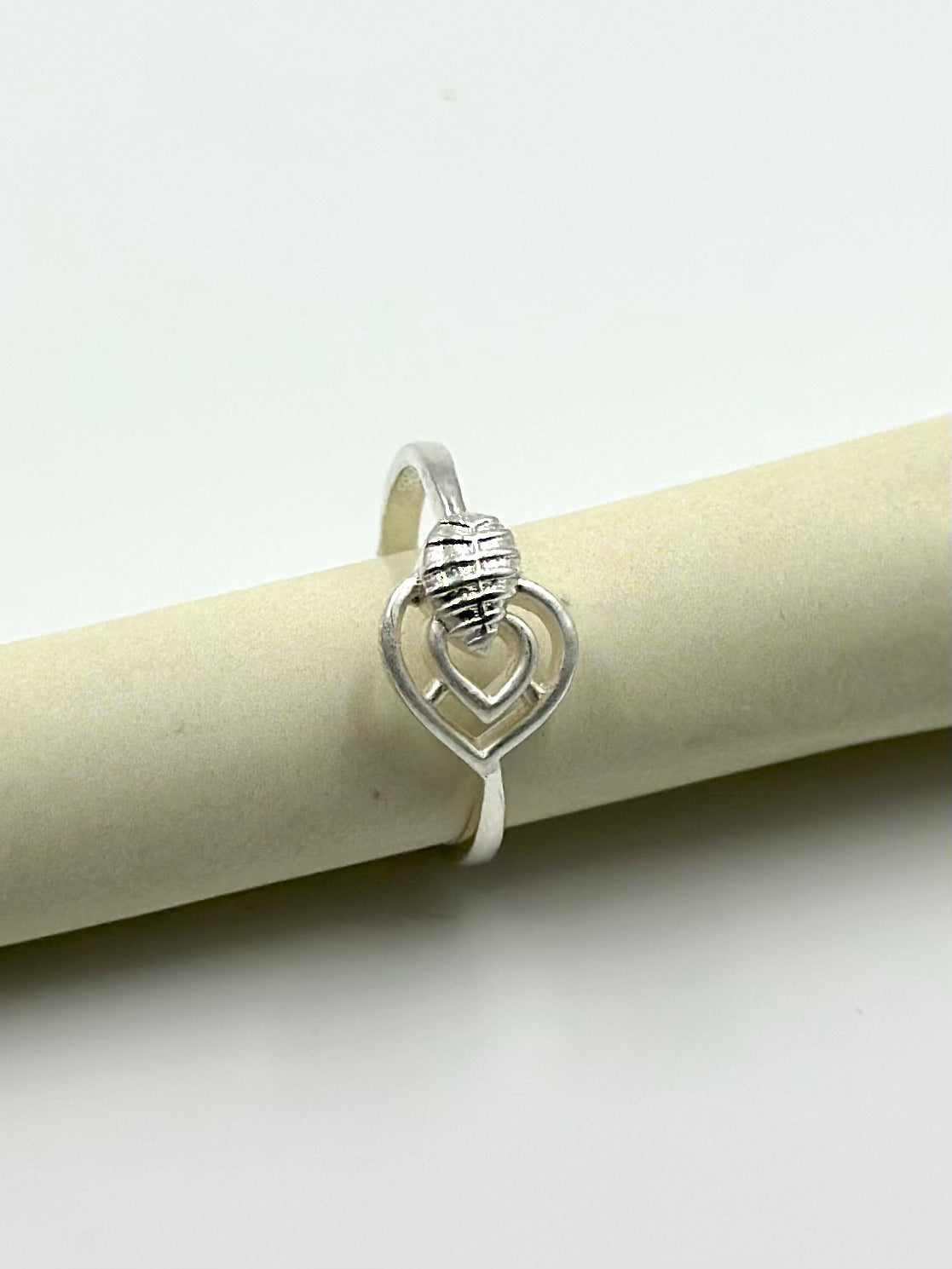 Sterling silver artisanal ring