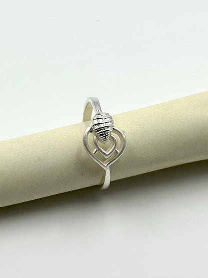 Sterling silver artisanal ring