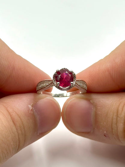 Zircon and stone studded sterling silver gemstone ring