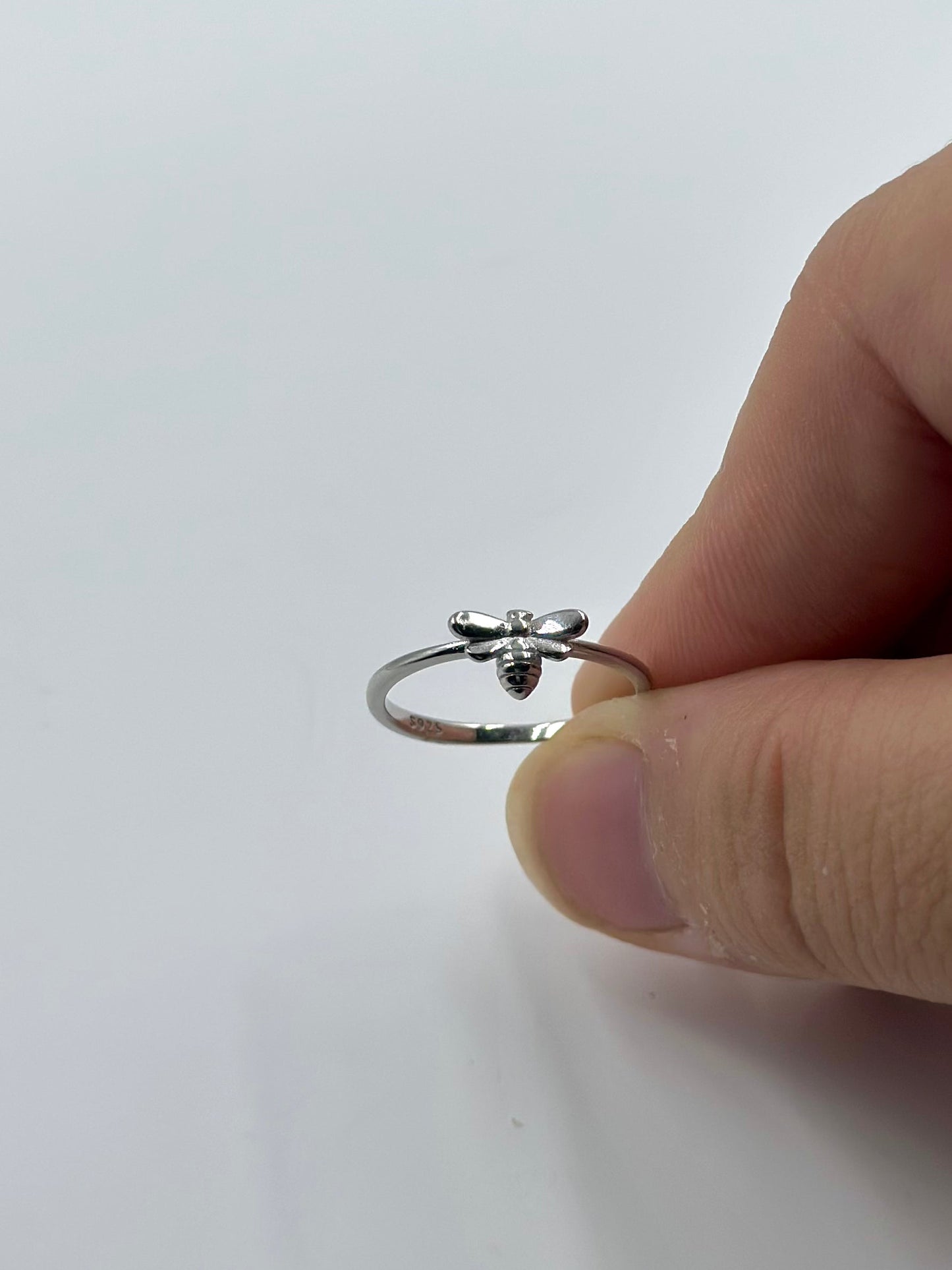 Bee Shaped sterling silver artisanal ring
