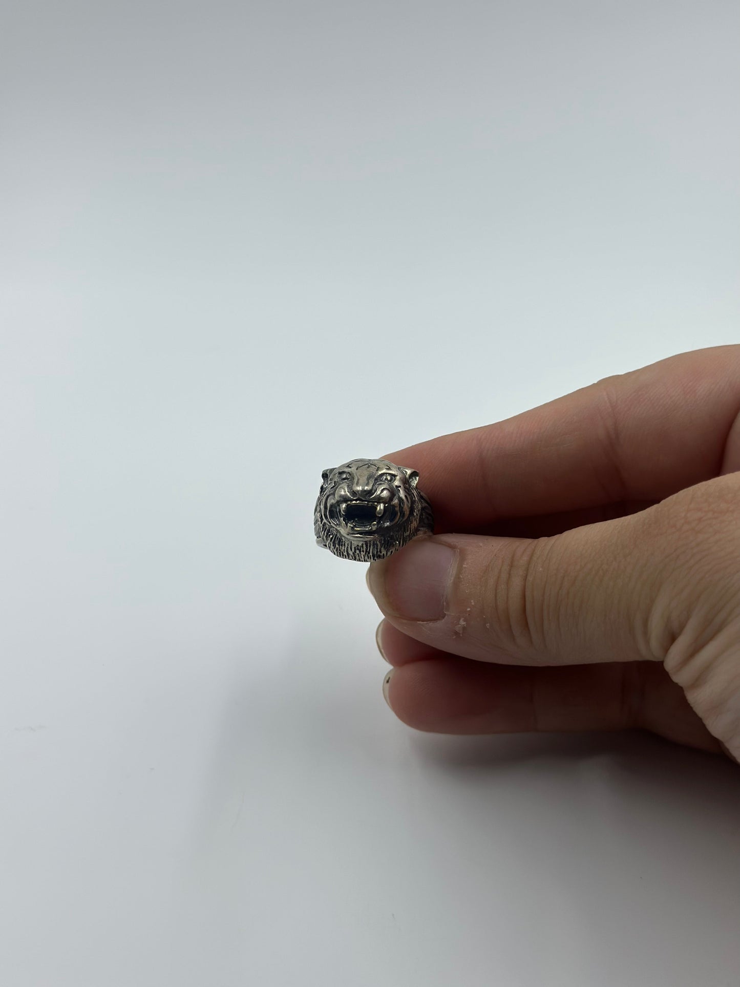 Oxidised sterling silver cocktail ring